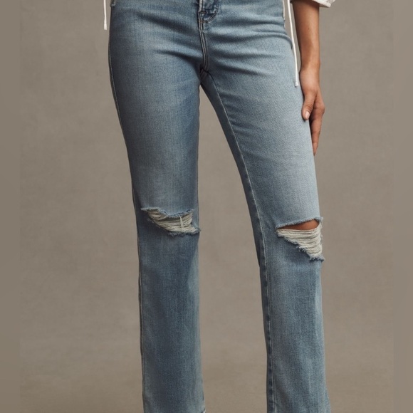 Good American straight leg Jeans size 32 stretch Denim medium blue - Picture 2 of 7